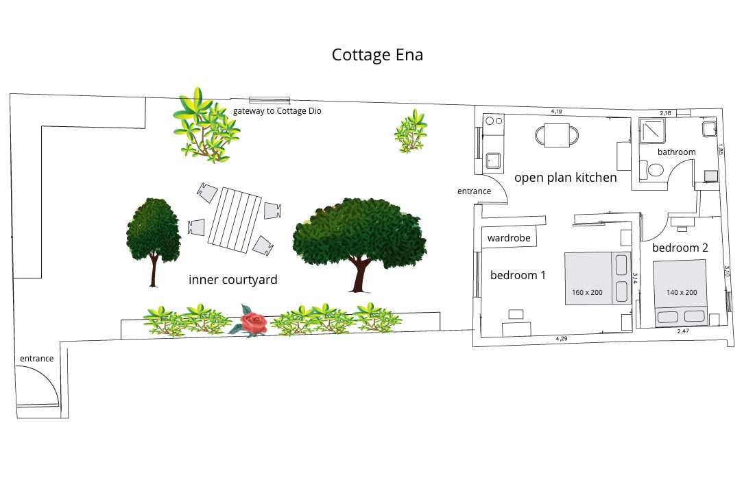 Floorplan cottage Ena