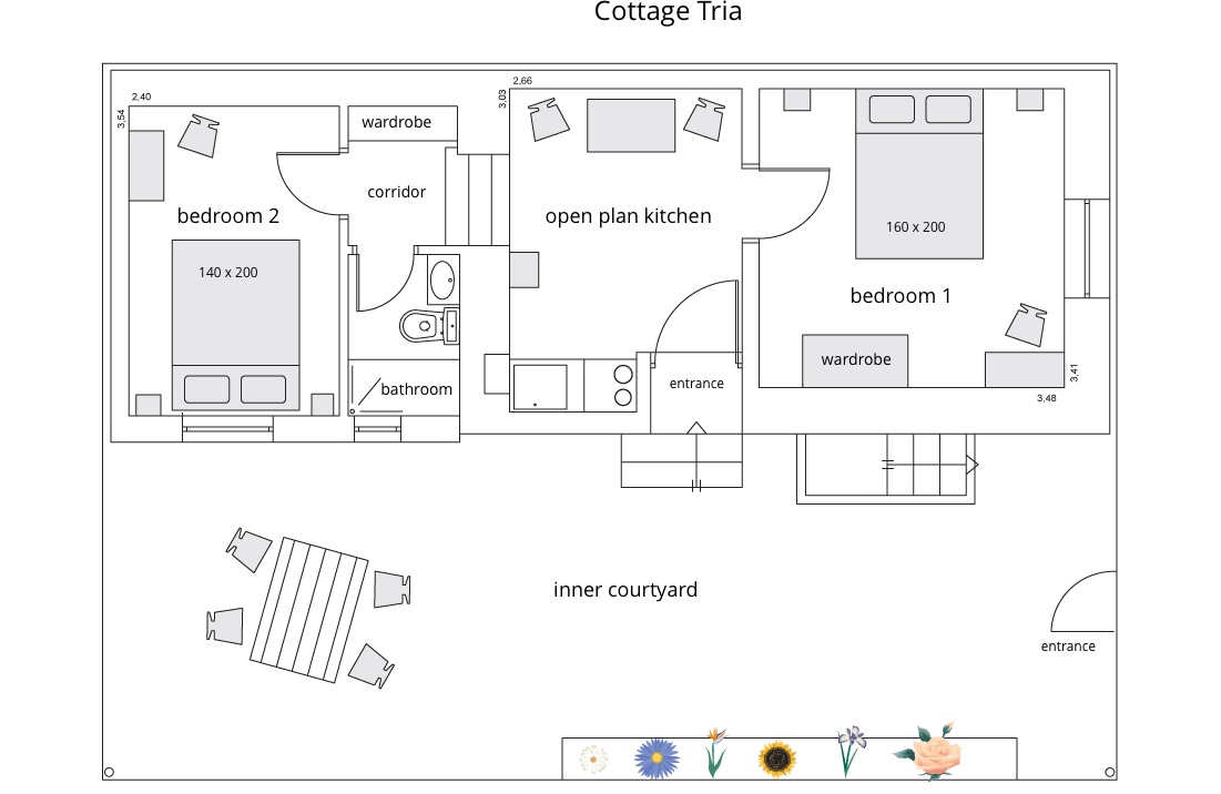 Floorplan cottage Tria